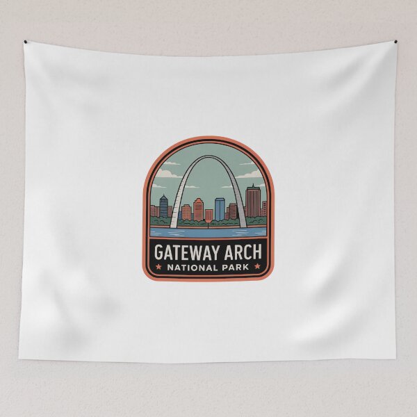 Item preview, Gateway Arch National Park Vintage Travel Badge designed and sold by Teelogic.