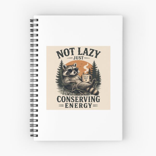 Item preview, Racoon with Coffee Conserving Energy designed and sold by ErikLaRDesigns.