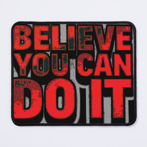Item preview, Believe You Can Do It Motivational Quote Grunga Red Black Sticker designed and sold by zenithdecalco.