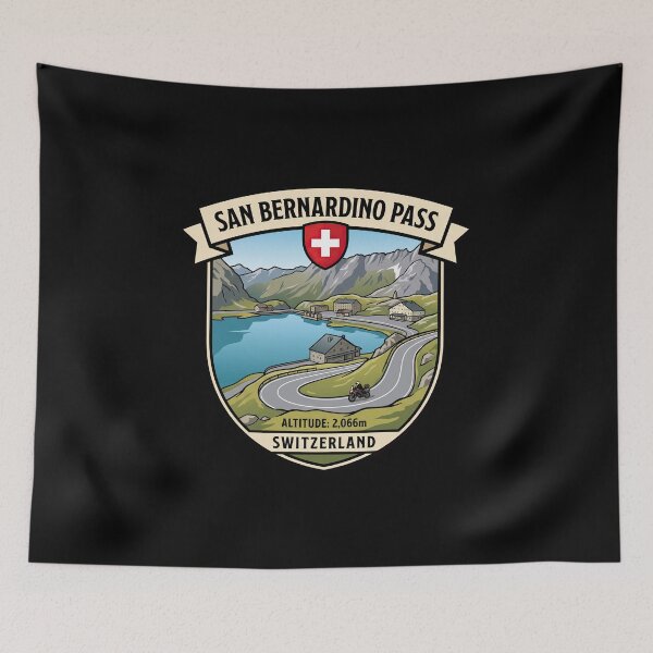 Item preview, San Bernardino Pass Iconic Mountain Highway Artwork designed and sold by enzoade.