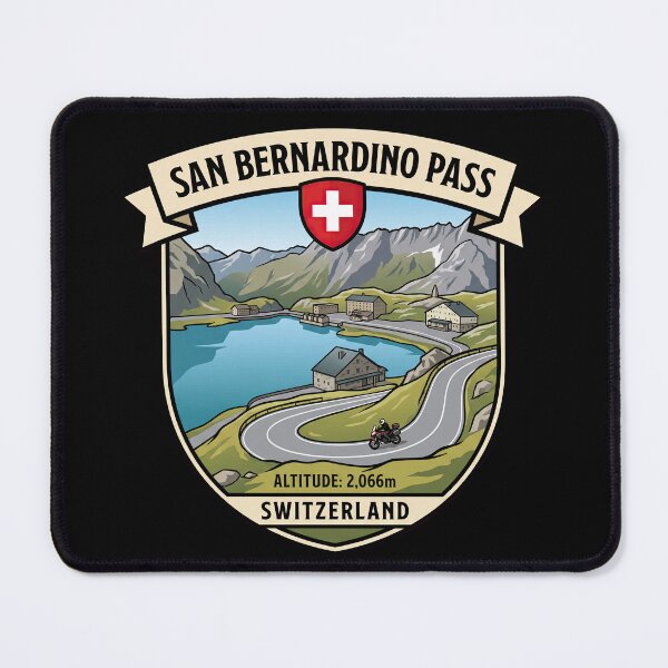 Item preview, San Bernardino Pass Iconic Mountain Highway Artwork designed and sold by enzoade.