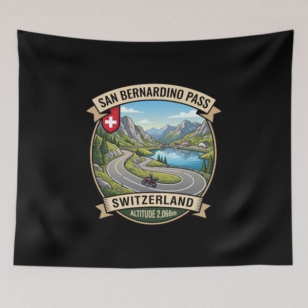 Item preview, San Bernardino Pass Switzerland Road Trip Graphic designed and sold by enzoade.