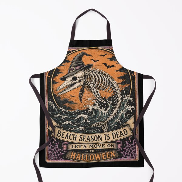Item preview, Beach Season Is Dead Let's Move On To Halloween - Spooky Skeleton Dolphin Design designed and sold by tellia-kallisto.
