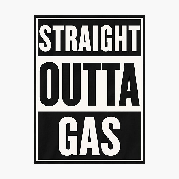 Item preview, Straight Outta Gas Funny Empty Tank Meme Shirt | Running on Empty Car Humor | Fuel Gauge Joke Gift for Drivers & Mechanics designed and sold by pistoniya7 ⭐⭐⭐⭐⭐.