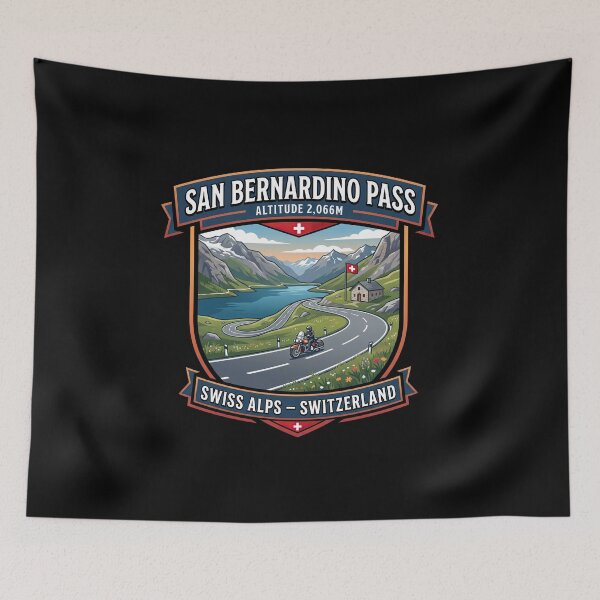Item preview, San Bernardino Pass Switzerland Motorcycle Touring Design designed and sold by enzoade.