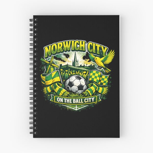 Item preview, Norwich City Vintage Football Fan Art | On The Ball City Canary Supporter Design designed and sold by GarnerSupplyCo.