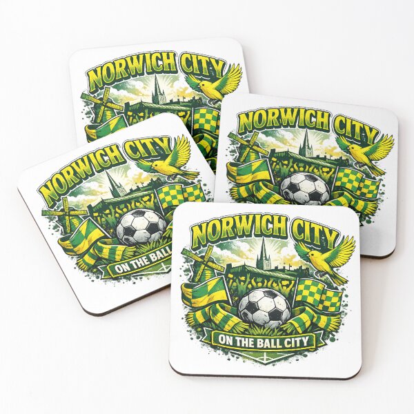 Item preview, Norwich City Vintage Football Fan Art | On The Ball City Canary Supporter Design designed and sold by GarnerSupplyCo.