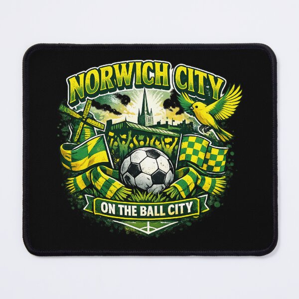 Item preview, Norwich City Vintage Football Fan Art | On The Ball City Canary Supporter Design designed and sold by GarnerSupplyCo.