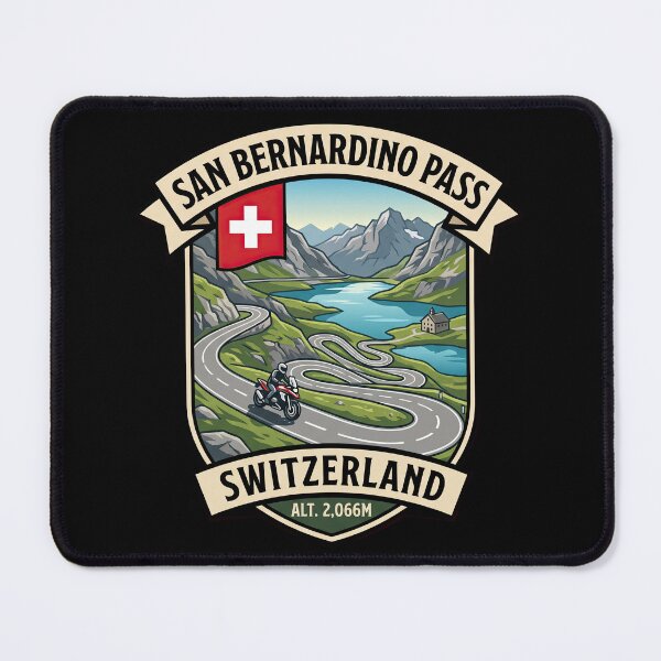 Item preview, San Bernardino Pass Swiss Alps Adventure Route Design designed and sold by enzoade.