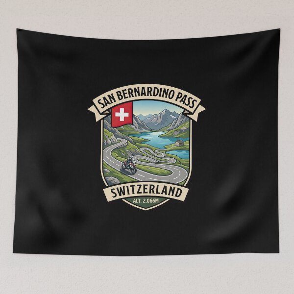 Item preview, San Bernardino Pass Swiss Alps Adventure Route Design designed and sold by enzoade.