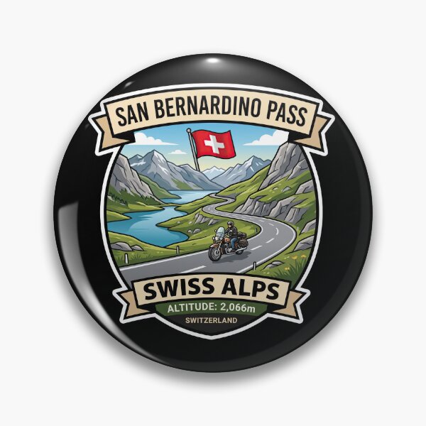 Item preview, San Bernardino Pass Switzerland Scenic Alpine Road Graphic designed and sold by enzoade.