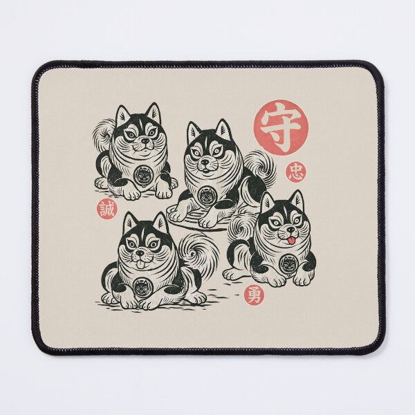 Item preview, Four Guardian Shiba Inu Dogs Decorative Badges designed and sold by EdvvinStudios.