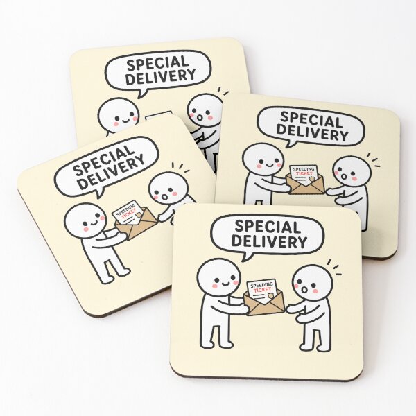 Item preview, Special Delivery Speeding Ticket Sticker designed and sold by MonkiFlipp.
