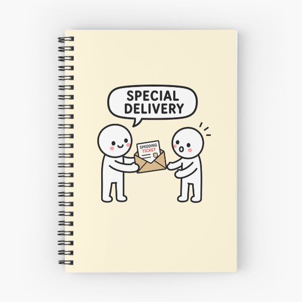 Item preview, Special Delivery Speeding Ticket Sticker designed and sold by MonkiFlipp.