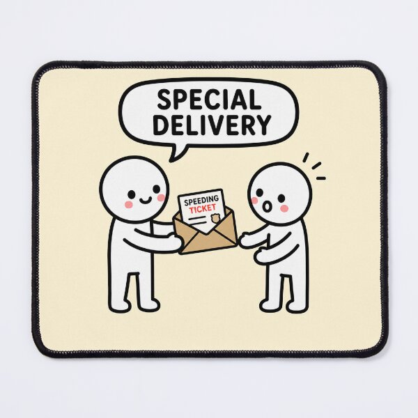 Item preview, Special Delivery Speeding Ticket Sticker designed and sold by MonkiFlipp.