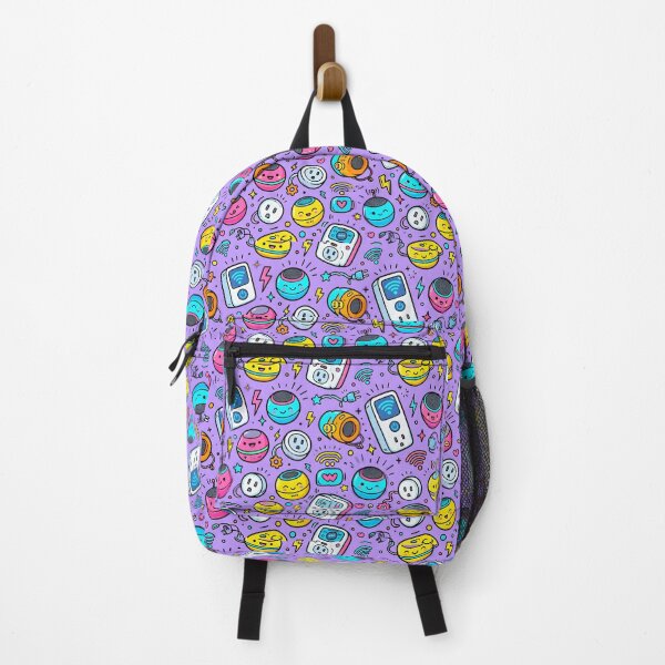Item preview, Kawaii Smart Plugs and Speakers Colorful Seamless Pattern designed and sold by SplashTastic.