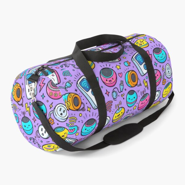 Item preview, Kawaii Smart Plugs and Speakers Colorful Seamless Pattern designed and sold by SplashTastic.