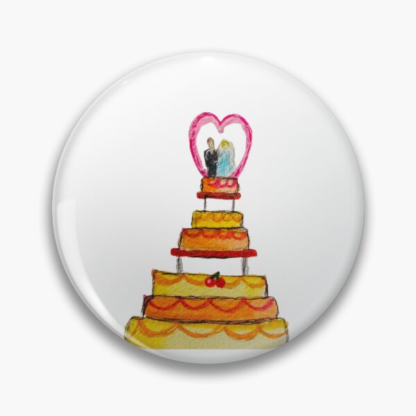 Item preview, Retro Wedding Cake  designed and sold by browneyedgirlannie .