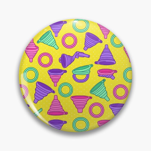 Item preview, Funky Collapsible Funnels and Rings Bright Yellow Pattern designed and sold by SplashTastic.