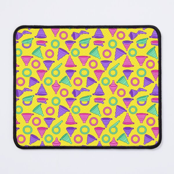 Item preview, Funky Collapsible Funnels and Rings Bright Yellow Pattern designed and sold by SplashTastic.