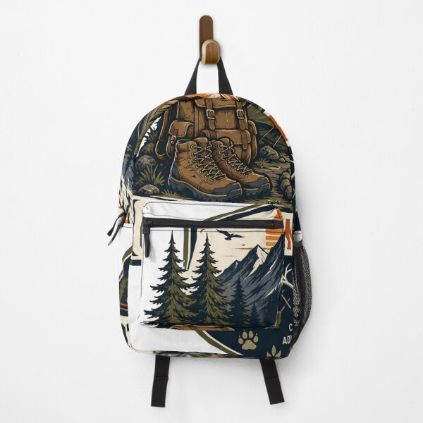 Item preview, Camp Hunt Explore Outdoor Adventure Camping Badge Design designed and sold by WearTheVibe Store.