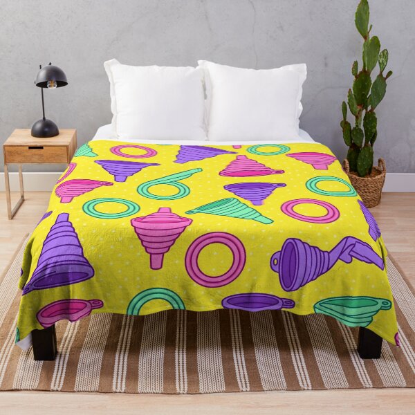 Item preview, Funky Collapsible Funnels and Rings Bright Yellow Pattern designed and sold by SplashTastic.