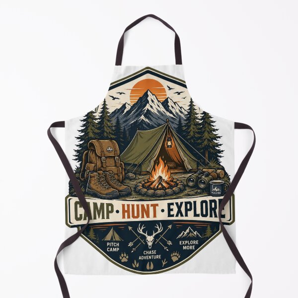 Item preview, Camp Hunt Explore Outdoor Adventure Camping Badge Design designed and sold by WearTheVibe Store.