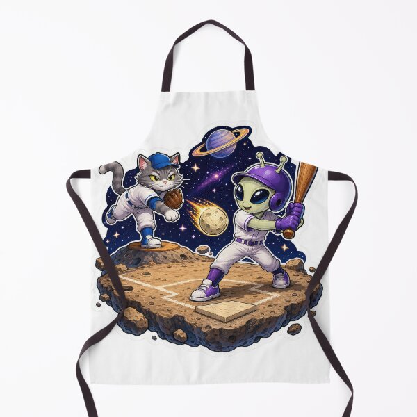 Item preview, Space Cat Alien Baseball Sticker designed and sold by Grafititee.