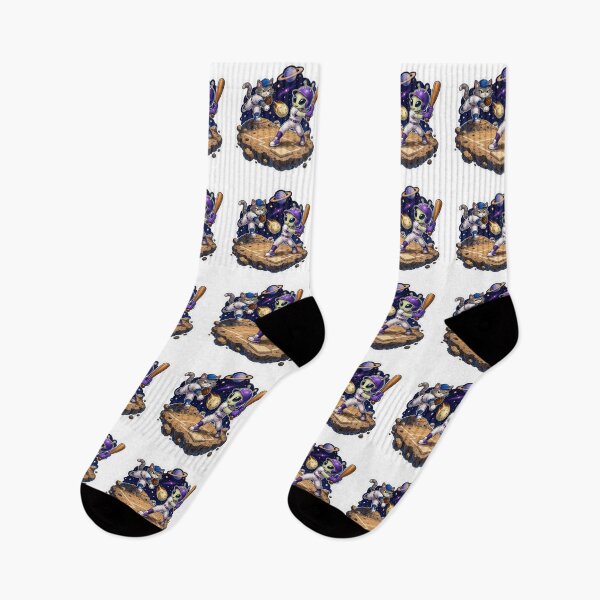 Item preview, Space Cat Alien Baseball Sticker designed and sold by Grafititee.