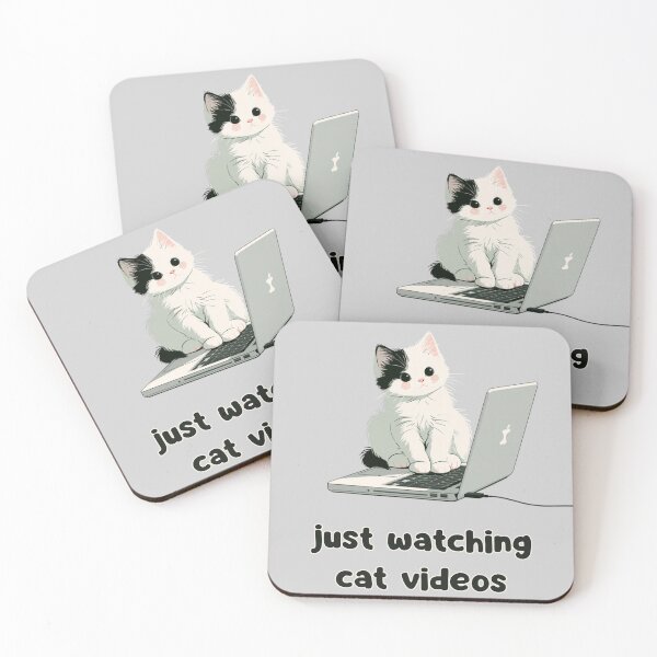 Item preview, Just watching cat videos designed and sold by bubblyrainbow.