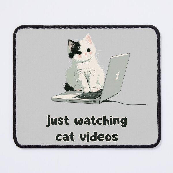 Item preview, Just watching cat videos designed and sold by bubblyrainbow.