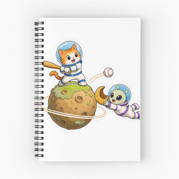 Item preview, Space Cat Alien Baseball Sticker designed and sold by Grafititee.