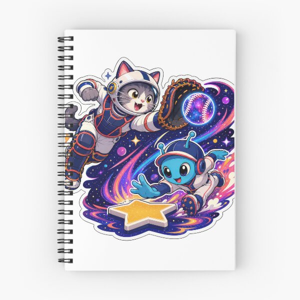 Item preview, Space Cat Alien Baseball Sticker designed and sold by Grafititee.