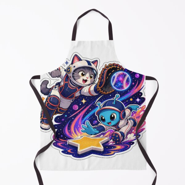 Item preview, Space Cat Alien Baseball Sticker designed and sold by Grafititee.