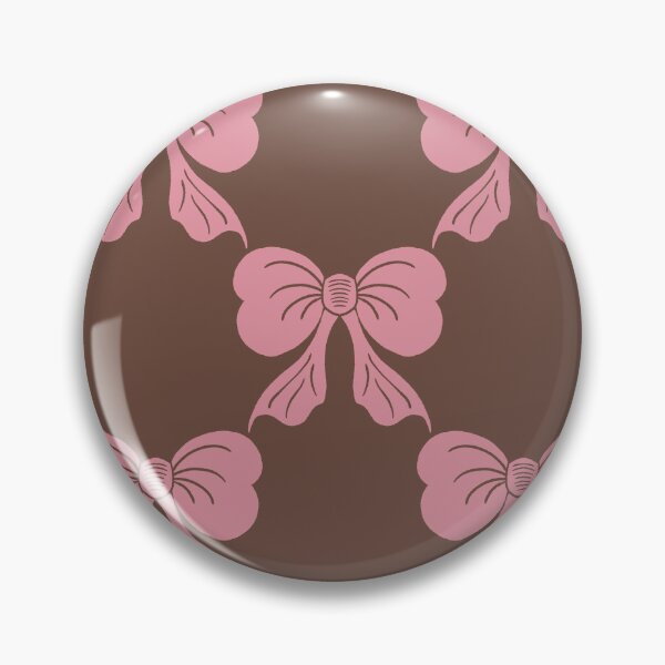Item preview, Large Pink Coquette Bows Mocha Brown Preppy Ribbon Pattern designed and sold by DColourMuse.