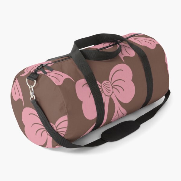 Item preview, Large Pink Coquette Bows Mocha Brown Preppy Ribbon Pattern designed and sold by DColourMuse.