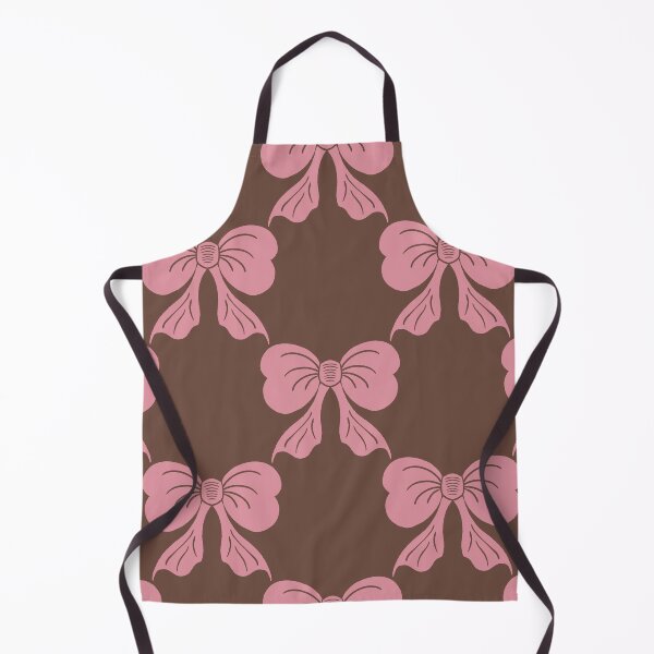 Item preview, Large Pink Coquette Bows Mocha Brown Preppy Ribbon Pattern designed and sold by DColourMuse.