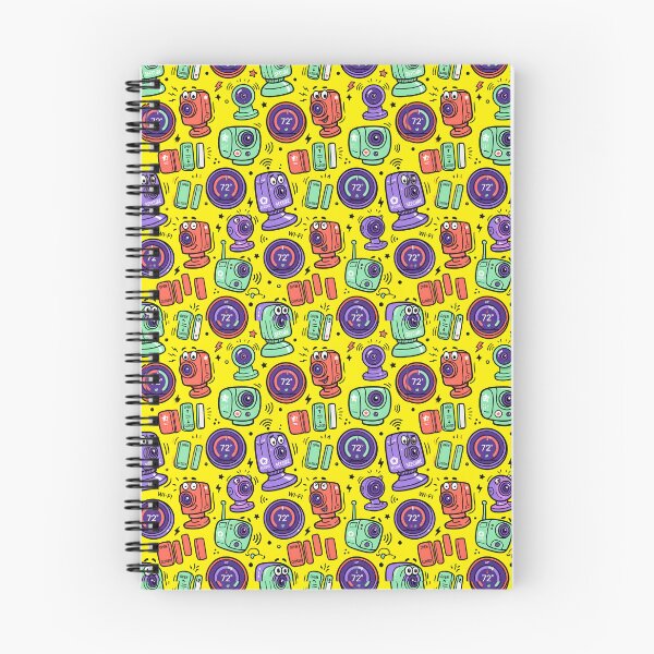 Item preview, Cute Smart Security Gadgets Bright Yellow Doodle Pattern designed and sold by SplashTastic.