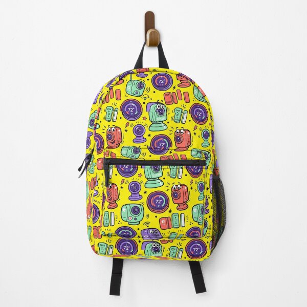 Item preview, Cute Smart Security Gadgets Bright Yellow Doodle Pattern designed and sold by SplashTastic.