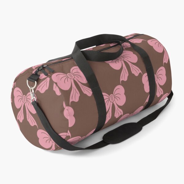 Item preview, Medium Pink Coquette Bows Mocha Brown Preppy Ribbon Pattern designed and sold by DColourMuse.