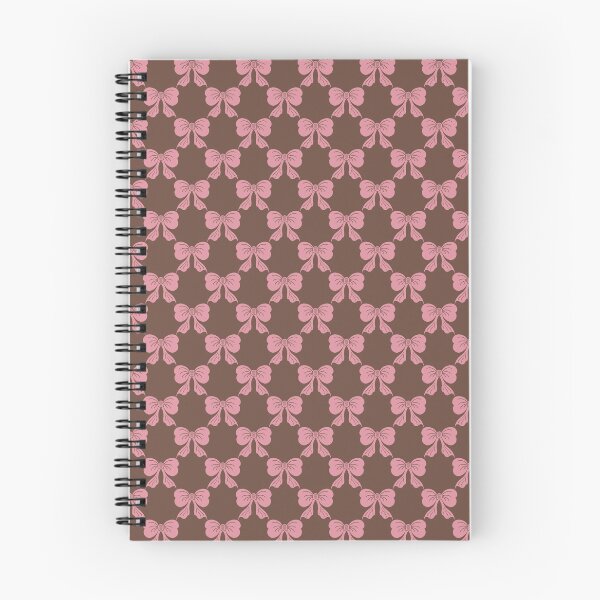 Item preview, Small Pink Coquette Bows Mocha Brown Preppy Ribbon Pattern designed and sold by DColourMuse.