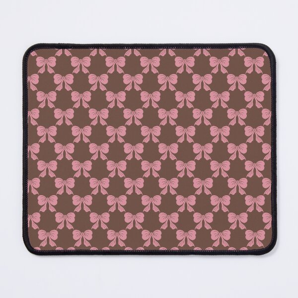 Item preview, Small Pink Coquette Bows Mocha Brown Preppy Ribbon Pattern designed and sold by DColourMuse.