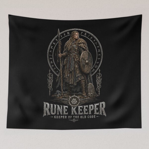 Item preview, Rune Keeper — Keeper of the Old Code | Norse Viking Warrior designed and sold by R3X .