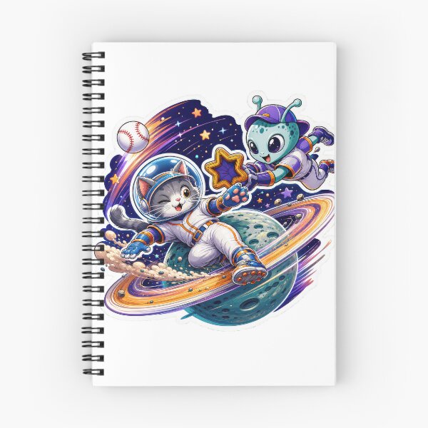 Item preview, Space Cat Alien Baseball Sticker designed and sold by Grafititee.