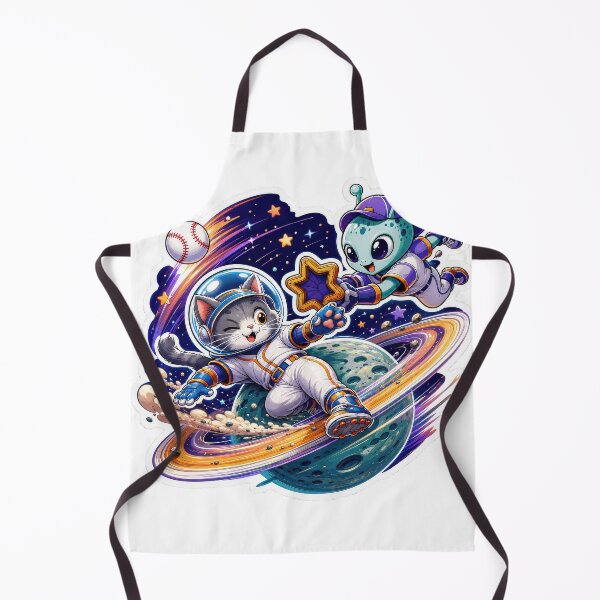 Item preview, Space Cat Alien Baseball Sticker designed and sold by Grafititee.