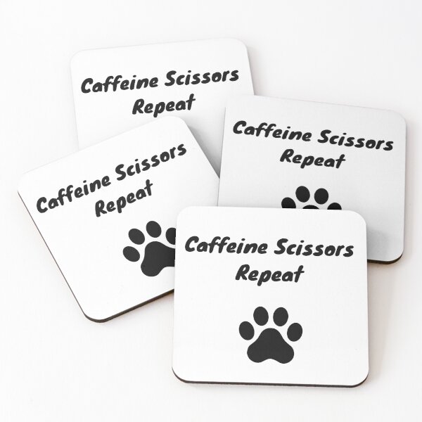 Item preview, Caffeine Scissors Repeat Funny Dog Groomer designed and sold by GroomerGoods.