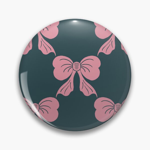 Item preview, Large Pink Coquette Bows Dark Teal Preppy Ribbon Pattern designed and sold by DColourMuse.