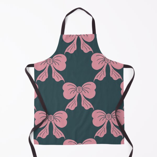 Item preview, Large Pink Coquette Bows Dark Teal Preppy Ribbon Pattern designed and sold by DColourMuse.