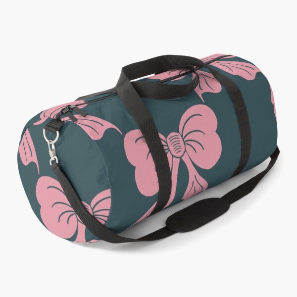Item preview, Large Pink Coquette Bows Dark Teal Preppy Ribbon Pattern designed and sold by DColourMuse.