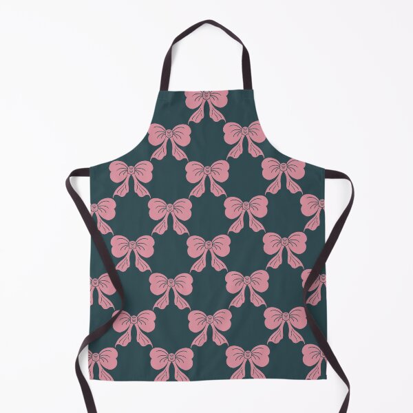 Item preview, Medium Pink Coquette Bows Dark Teal Preppy Ribbon Pattern designed and sold by DColourMuse.